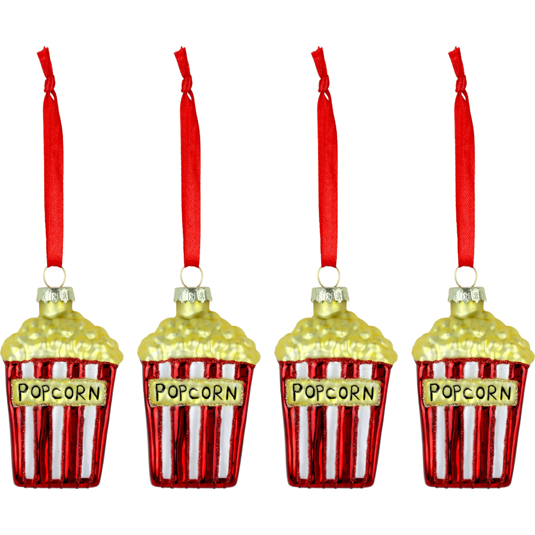 Christbaumschmuck Popcorn 4 Teile