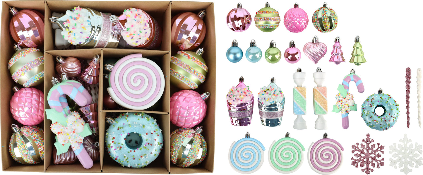 Christbaumschmuck Cosy & Candy - 48 Teile