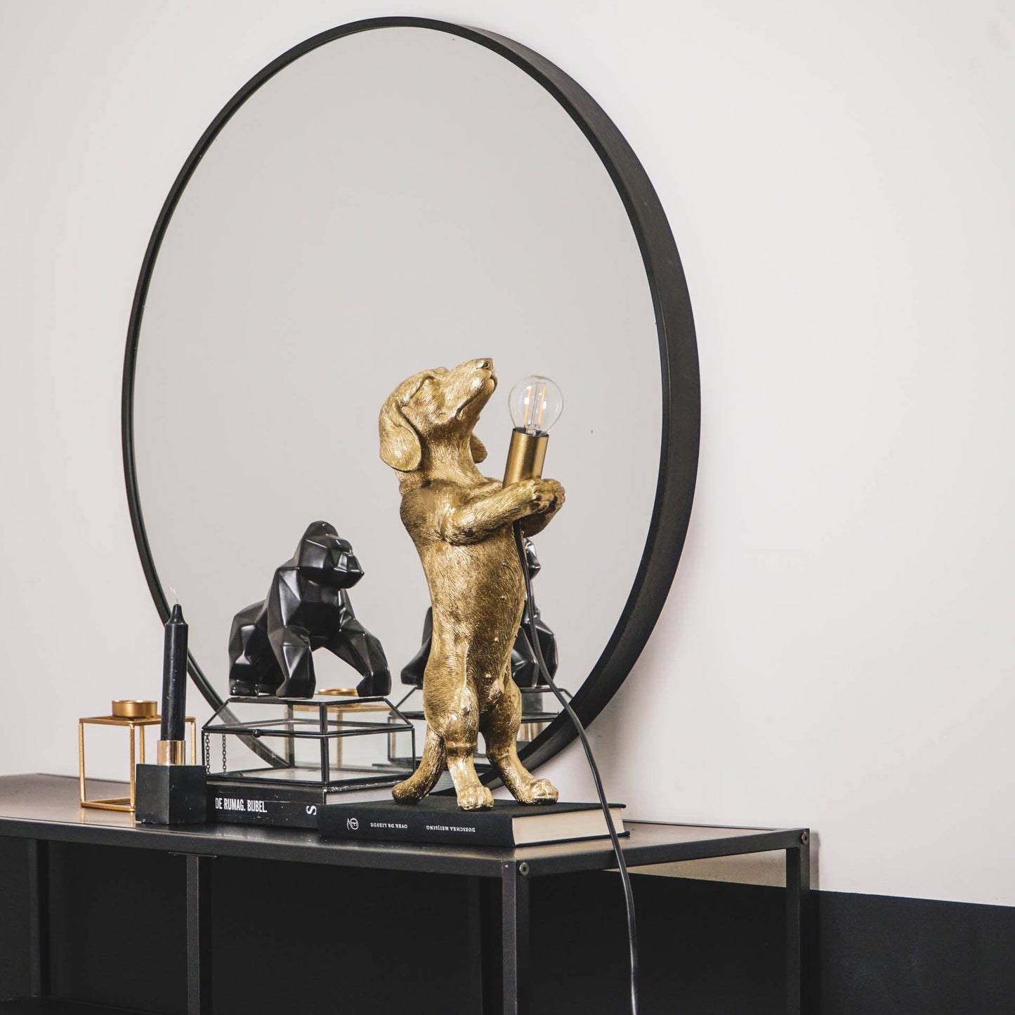 Dachshund Tischlampe Gold