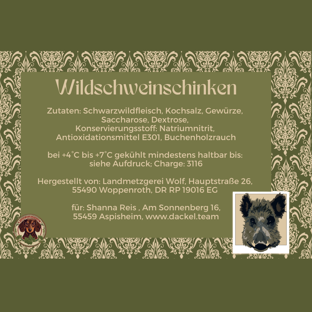 Wildschweinschinken