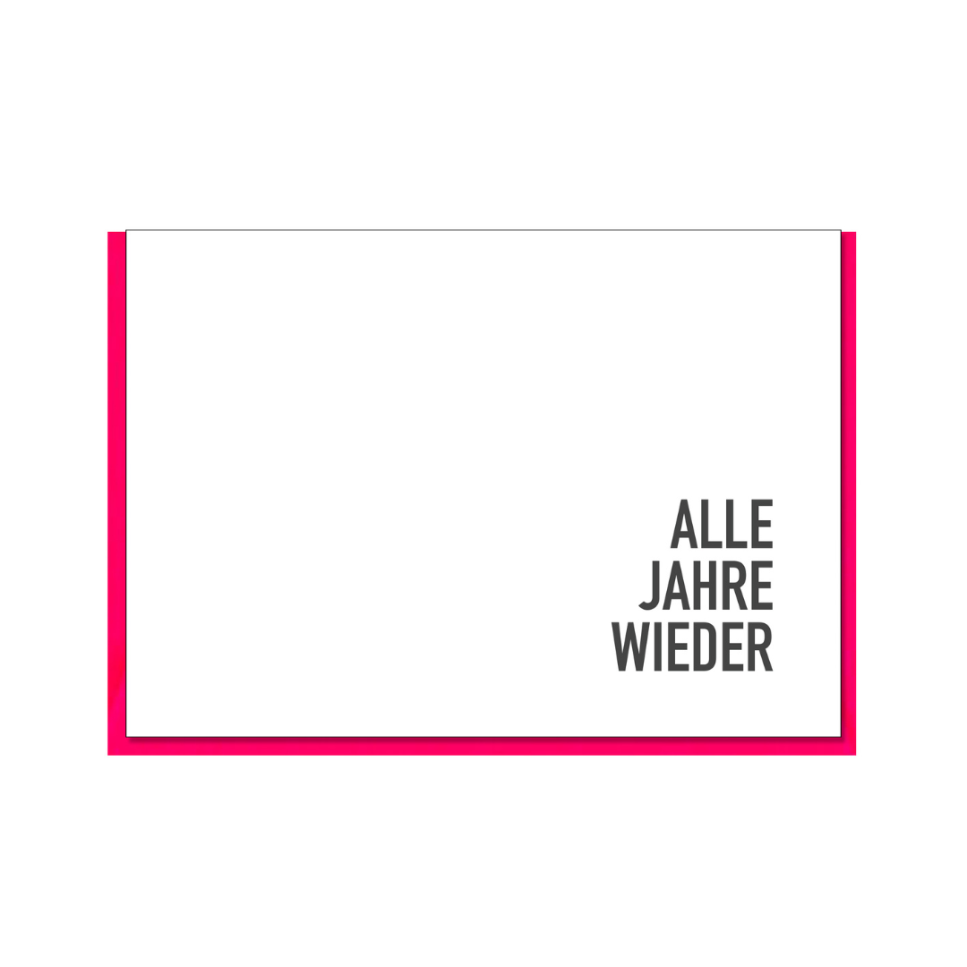Faltkarte quer, ALLE JAHRE WIEDER