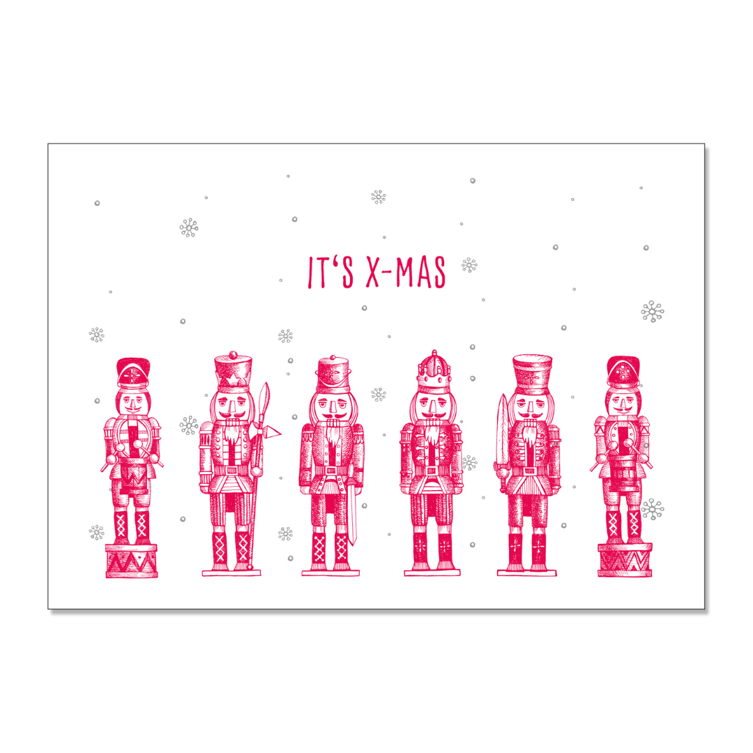 Postkarte quer, IT'S X-MAS