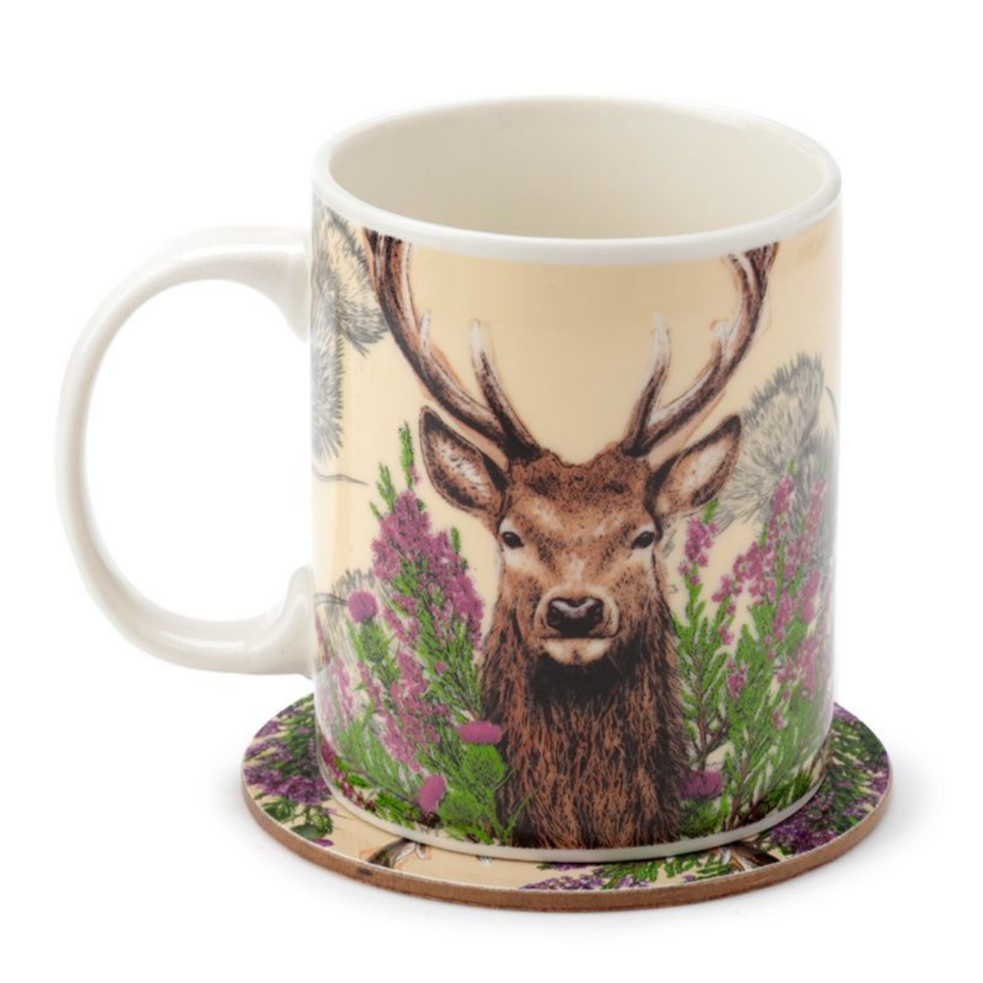 Platzhirsch Tasse & Untersetzer Set