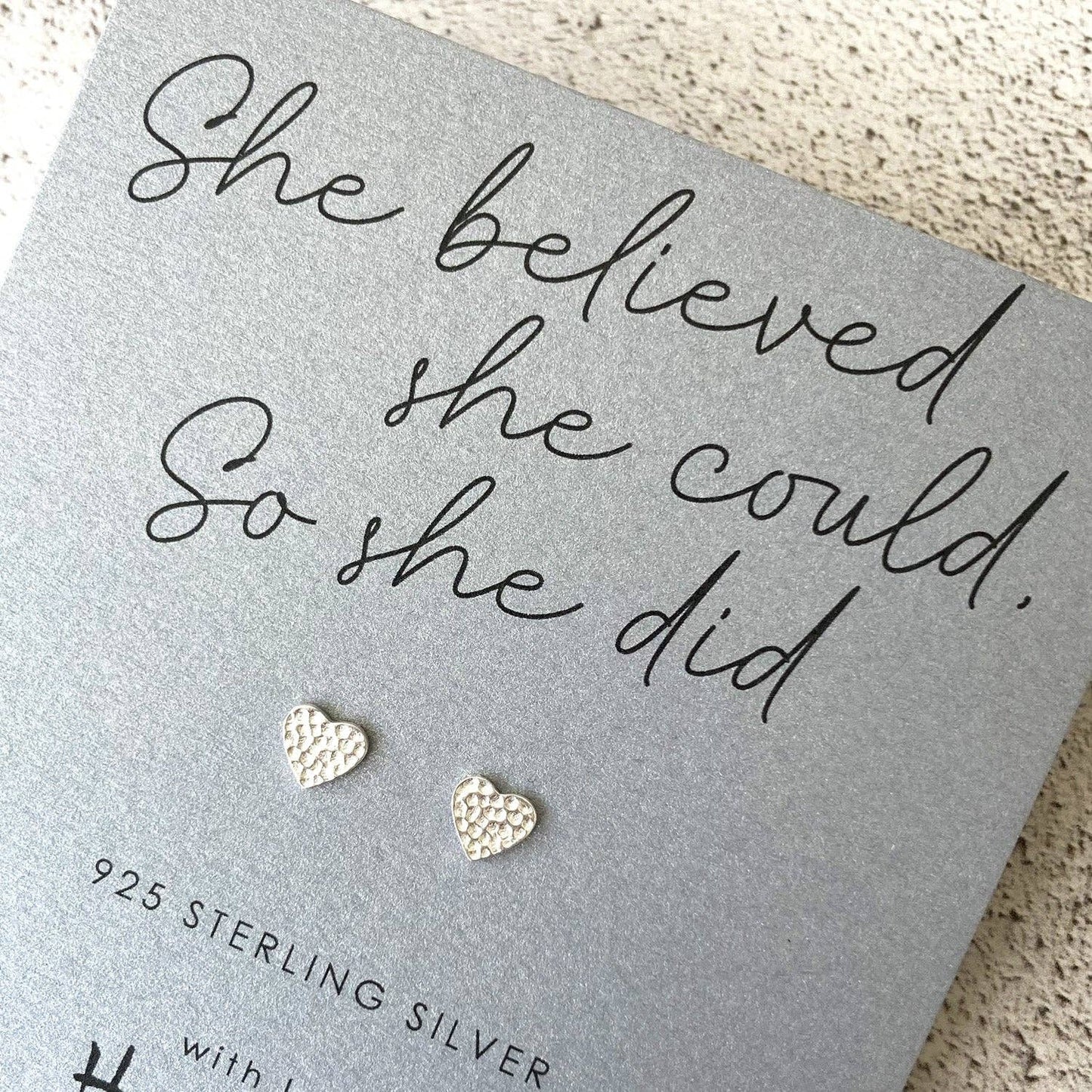 Herz-Ohrringe aus Sterlingsilber