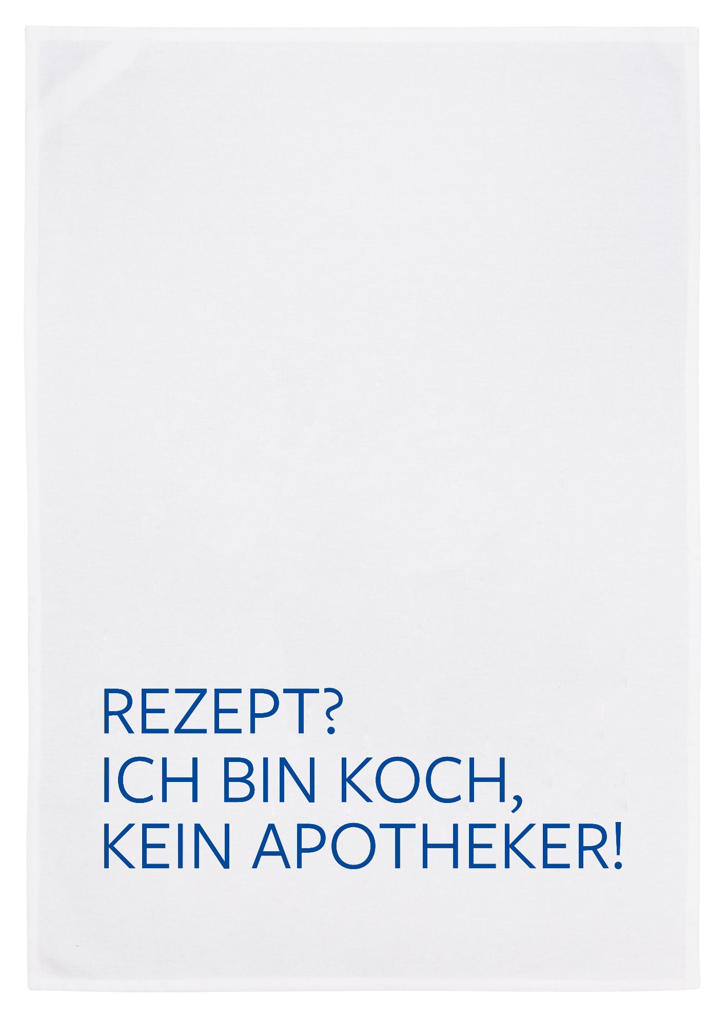 Geschirrtuch weiß, Rezeptfrei in Blau
