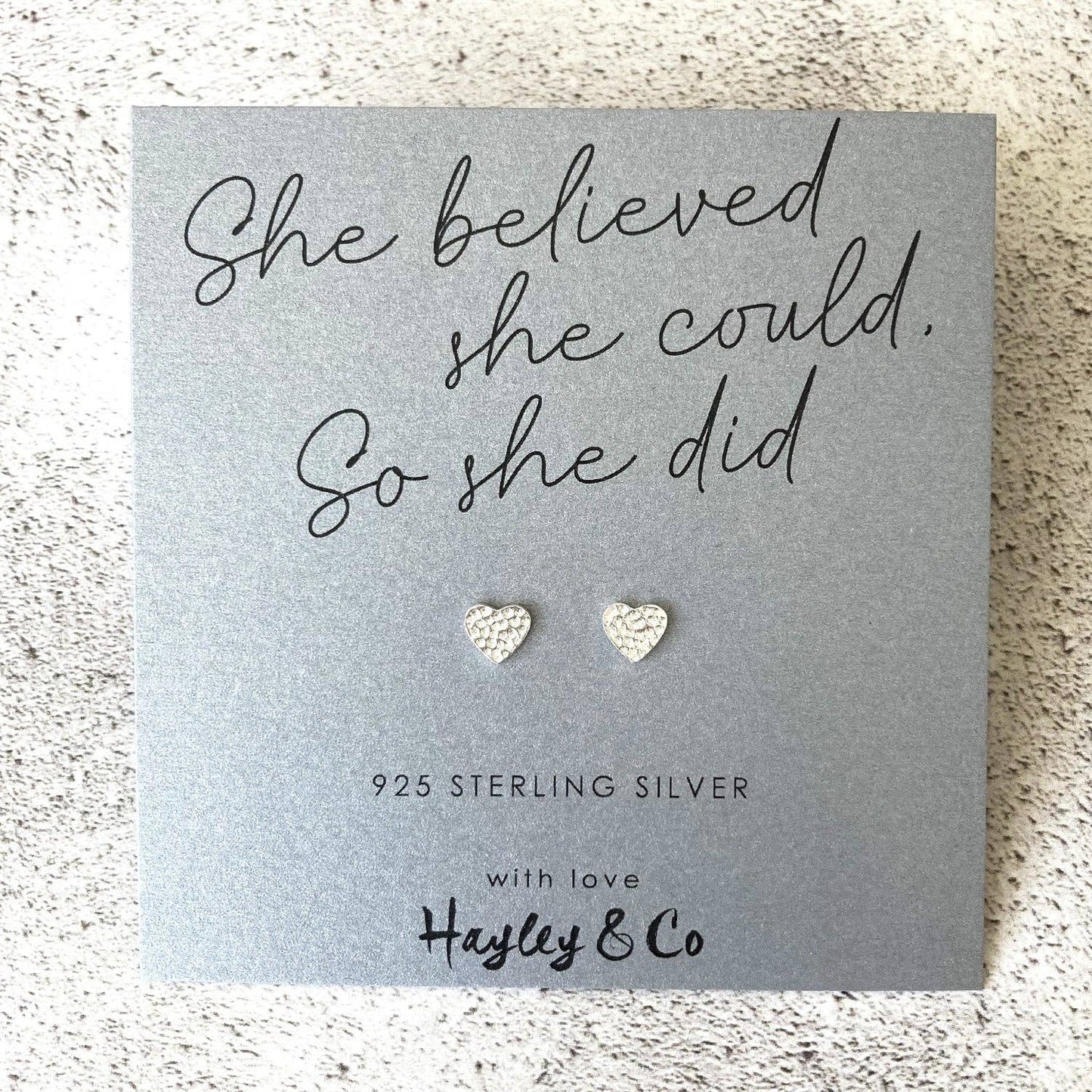 Herz-Ohrringe aus Sterlingsilber