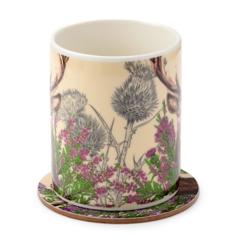 Platzhirsch Tasse & Untersetzer Set