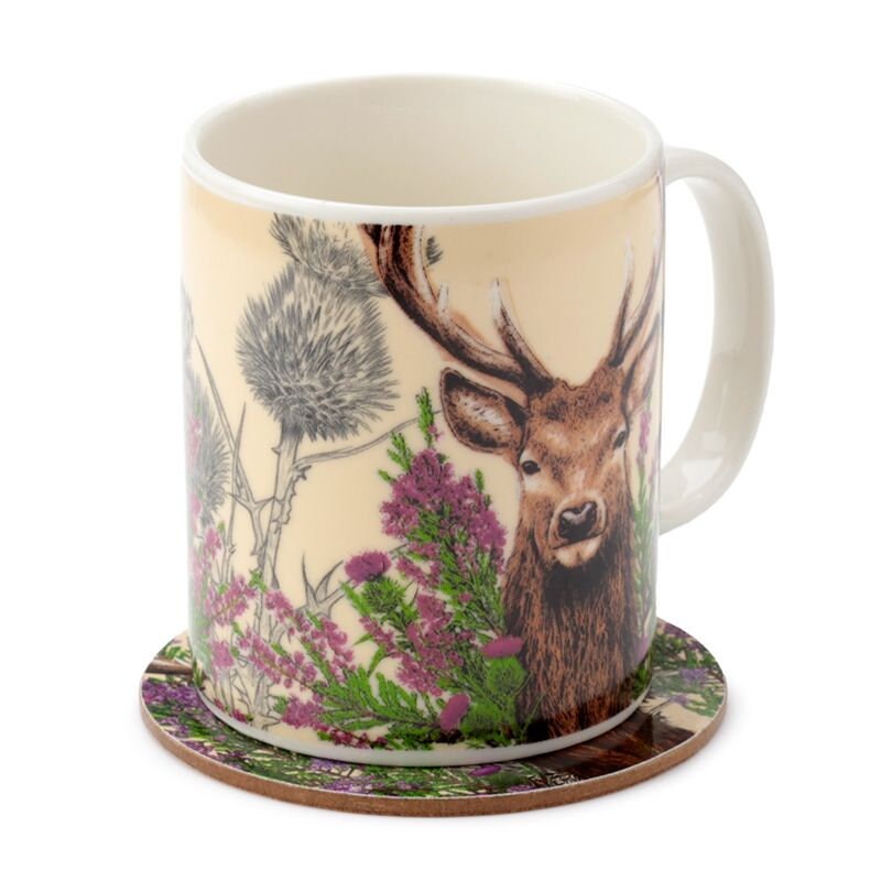 Platzhirsch Tasse & Untersetzer Set