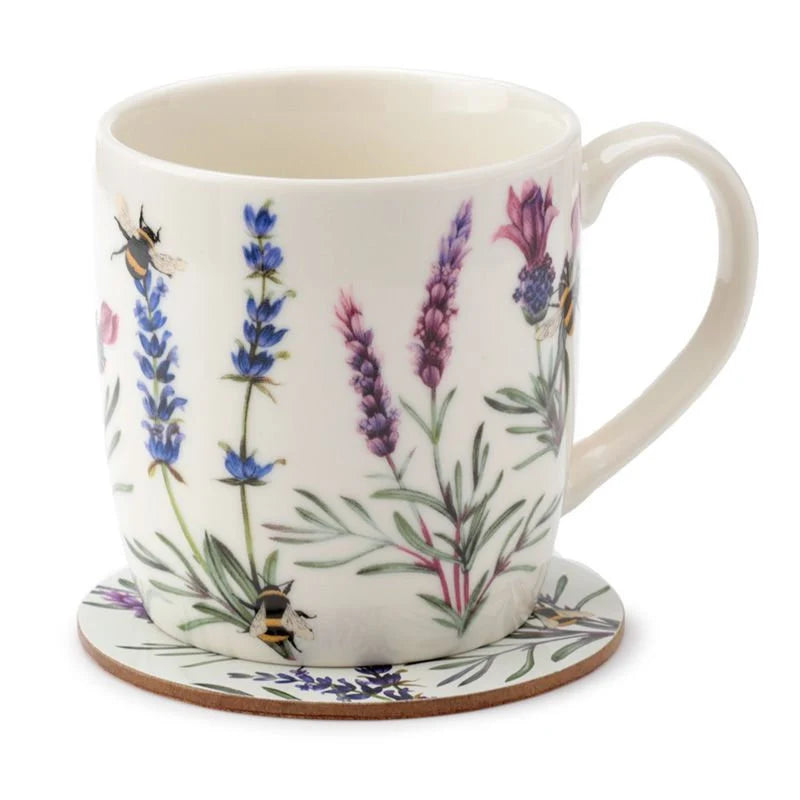 Set: Tasse und Untersetzer "Bienenwiese"