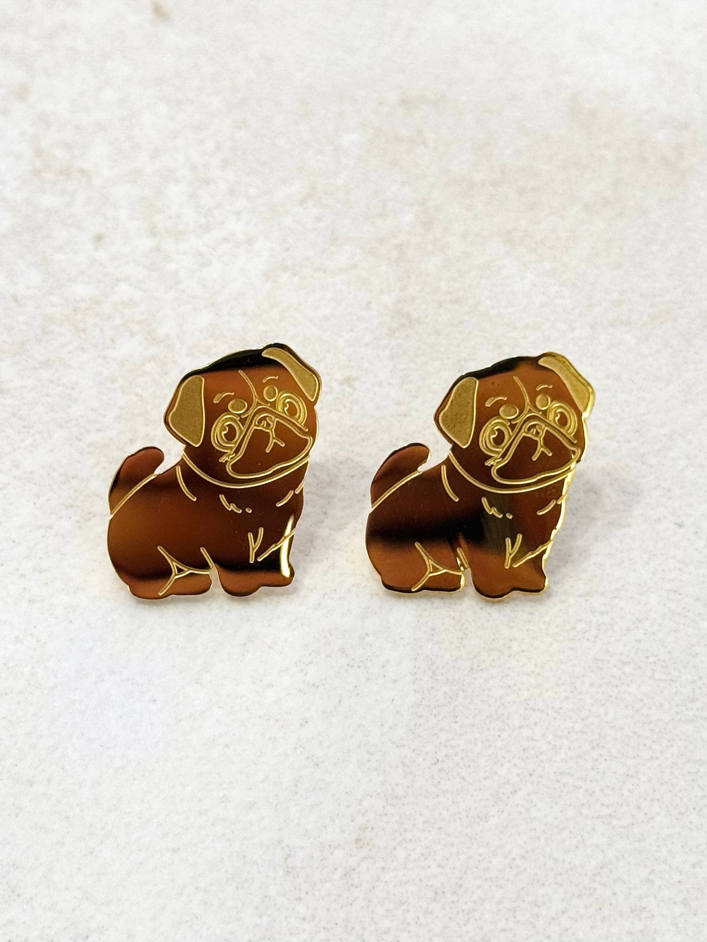 Edelstahl-Hundeohrringe