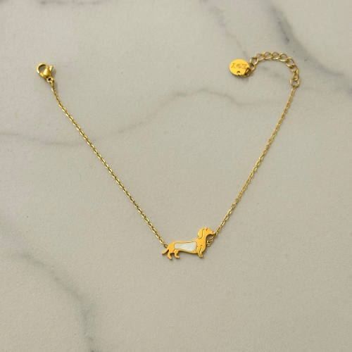 Edelstahl Dackel Armband