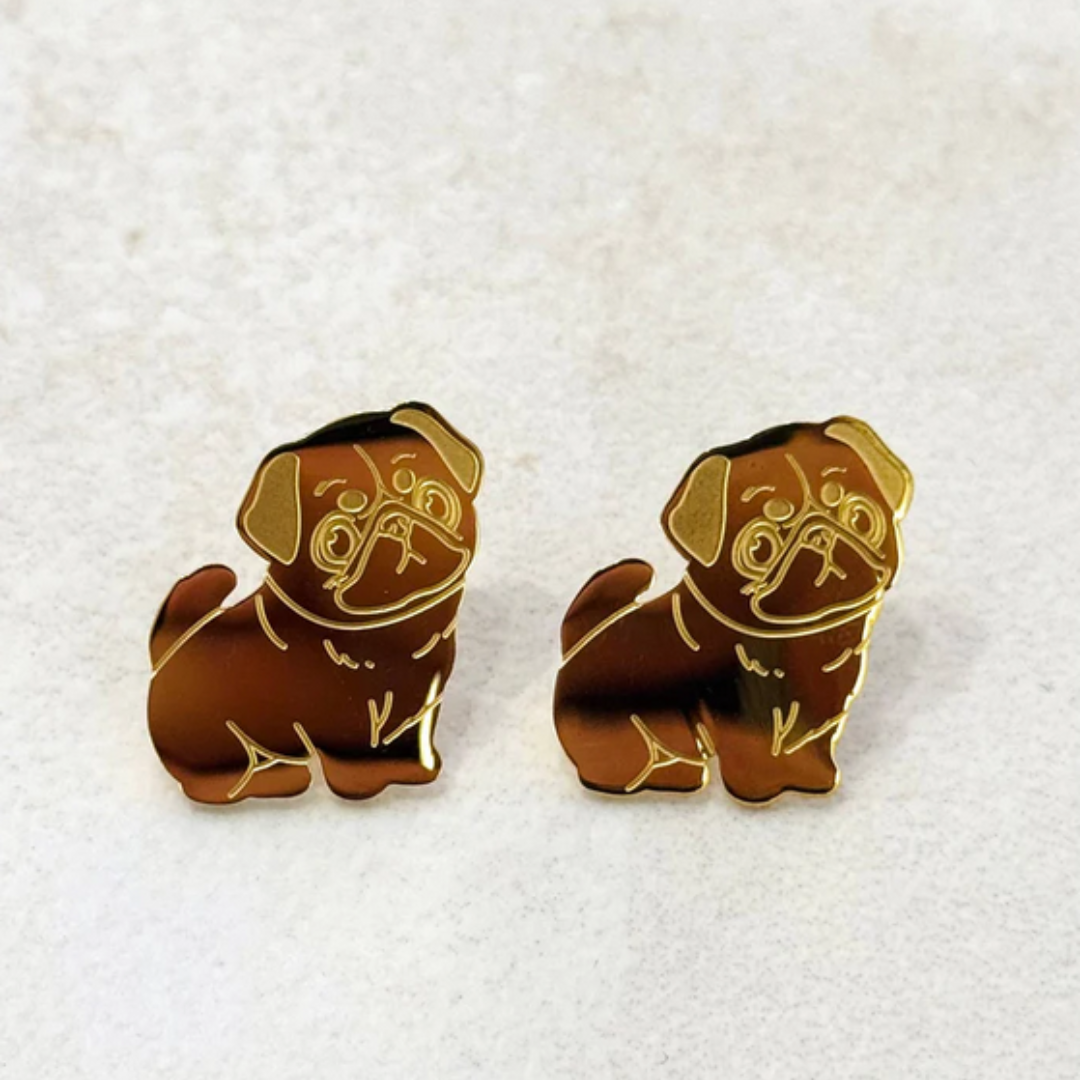 Edelstahl-Hundeohrringe