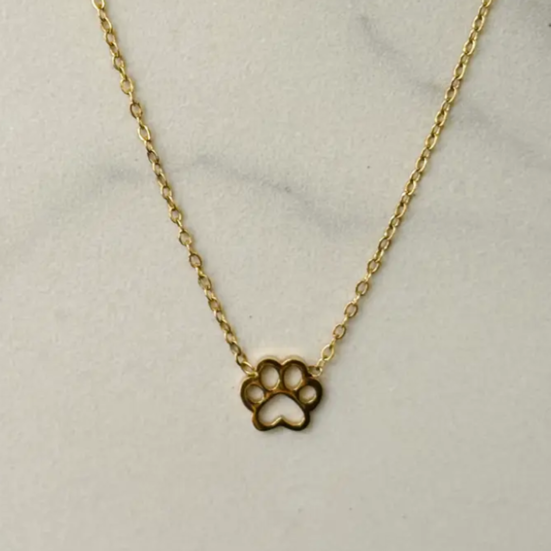 Edelstahl Pfoten-Halskette