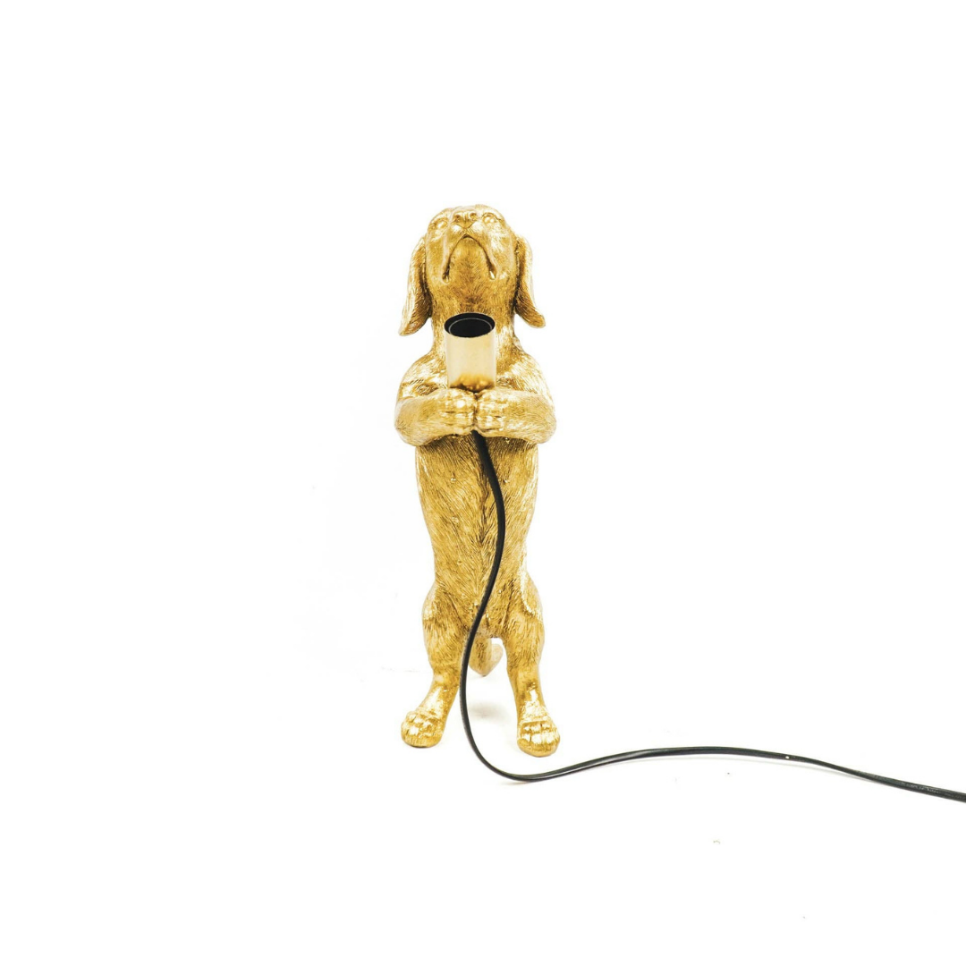Dachshund Tischlampe Gold