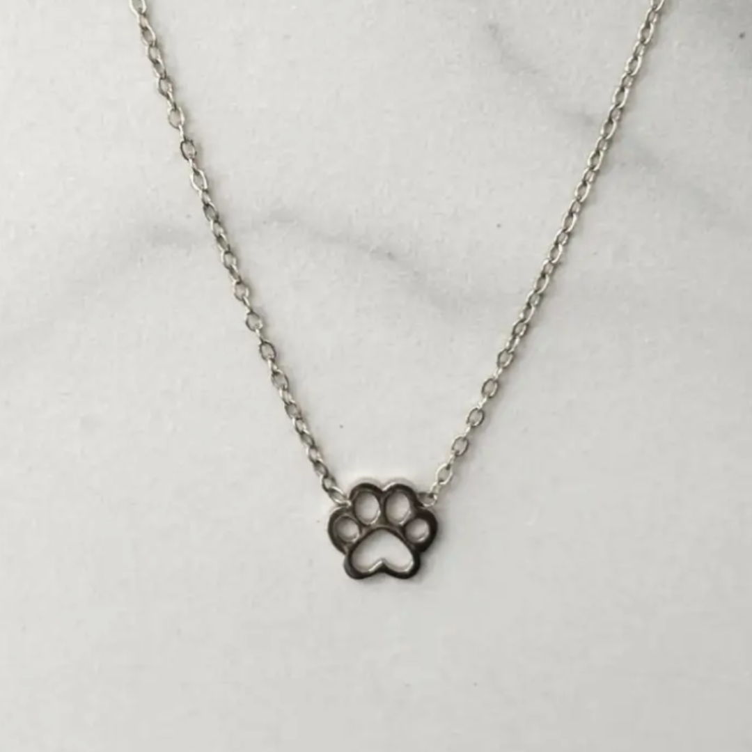 Edelstahl Pfoten-Halskette