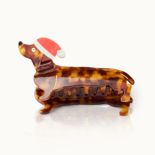 Haarklammer Weihnachts-Dackel