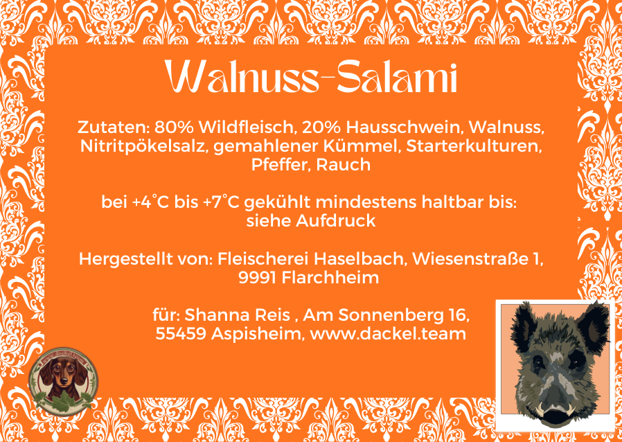 Wilde Walnuss-Salami