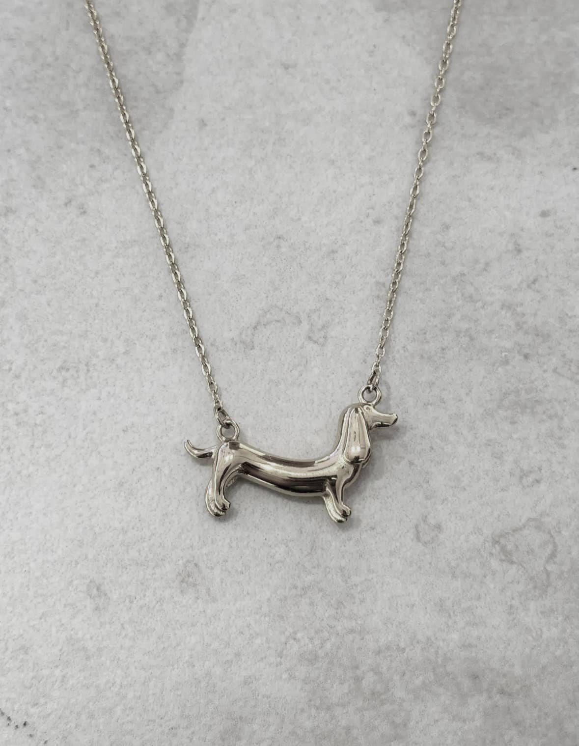 Dackel Edelstahl Halskette