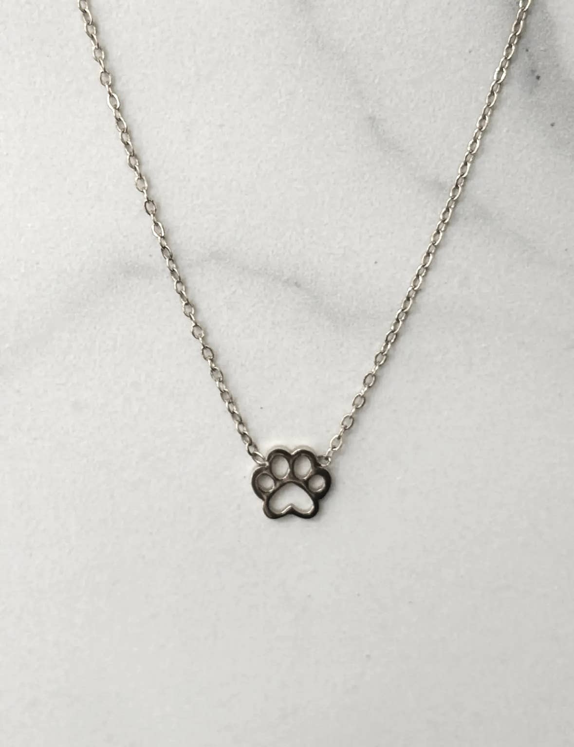Edelstahl Pfoten-Halskette