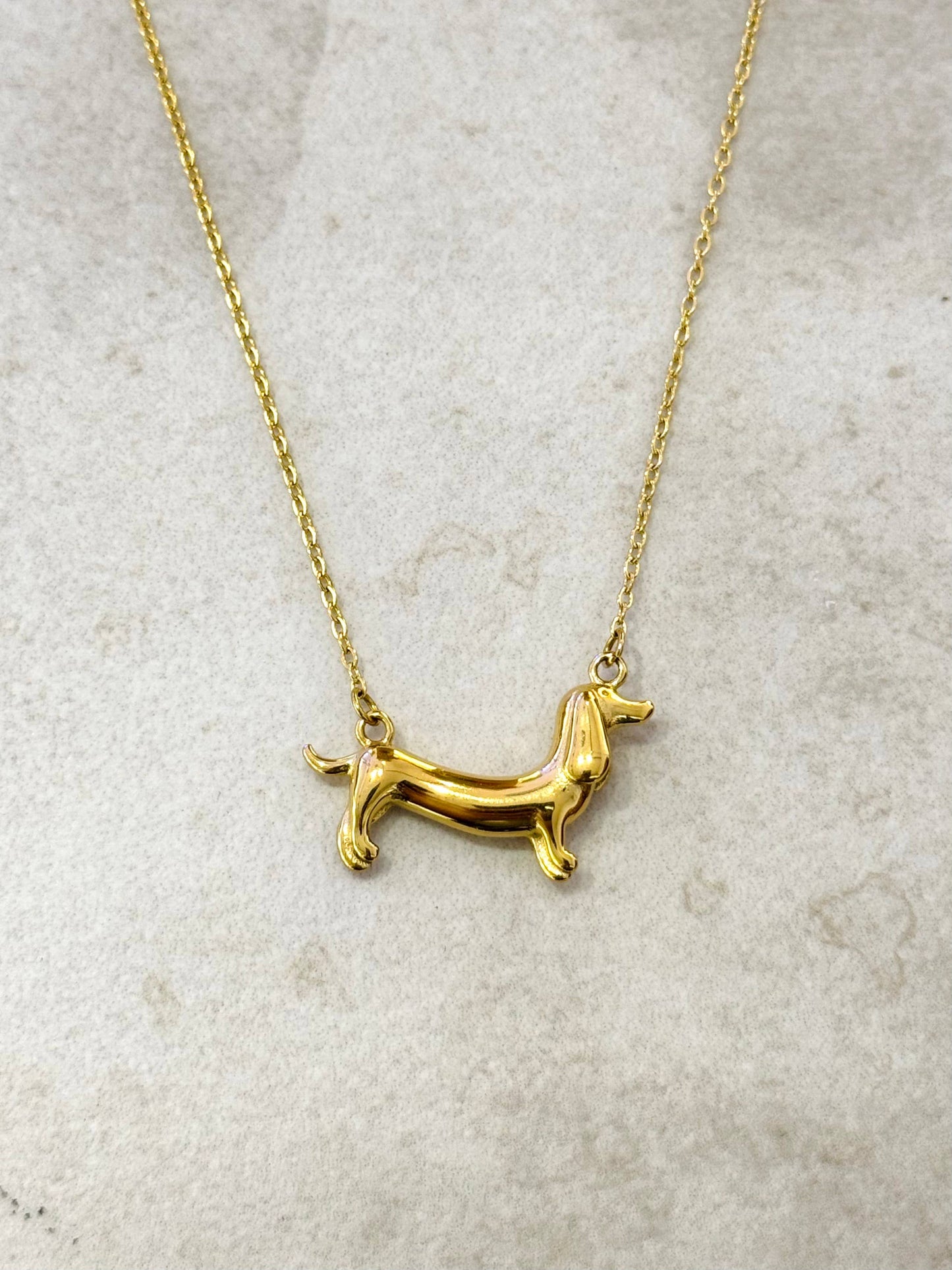 Dackel Edelstahl Halskette