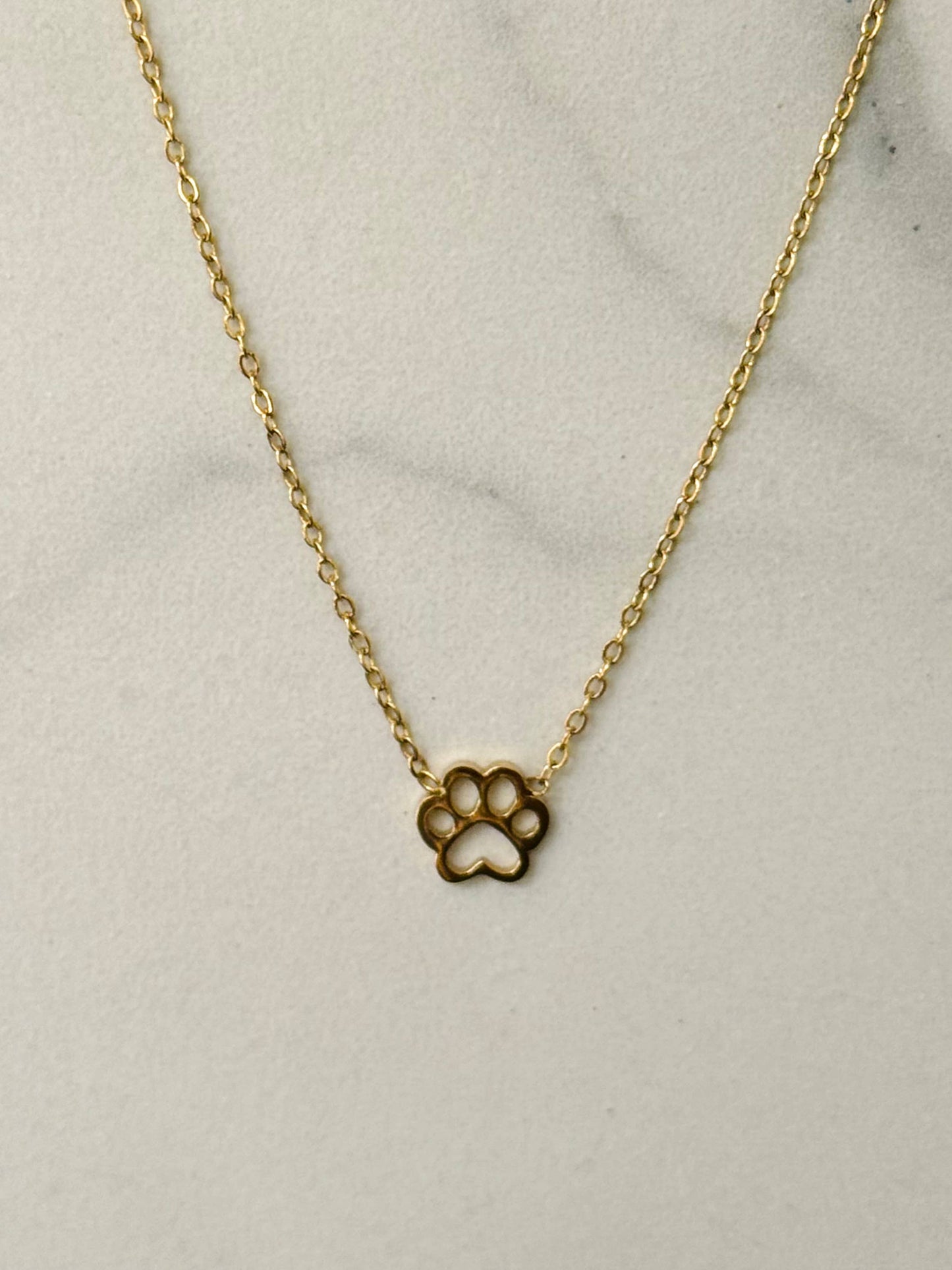 Edelstahl Pfoten-Halskette