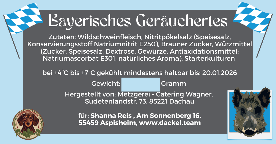 Geräucherter Wildschweinbau – Bayerische Art