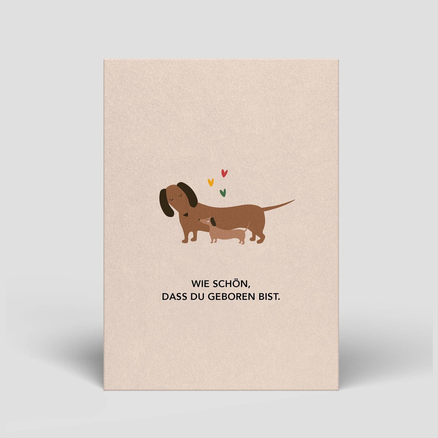 Postkarte - Dackel zur Geburt - Nr. 301